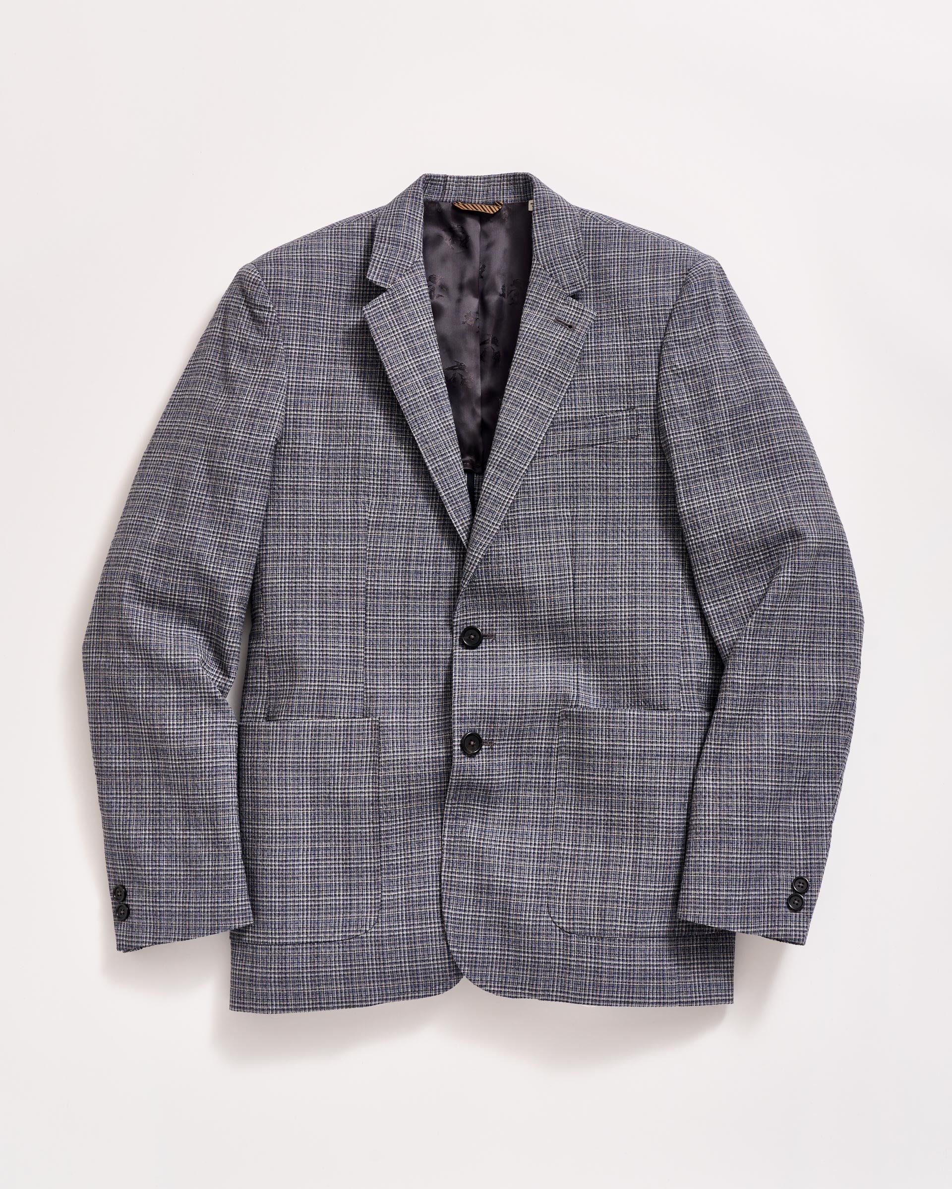 Micro-Plaid Walton Jacket Blue Multi Billy Reid
