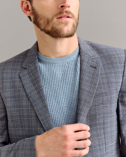 Micro-Plaid Walton Jacket Blue Multi Billy Reid