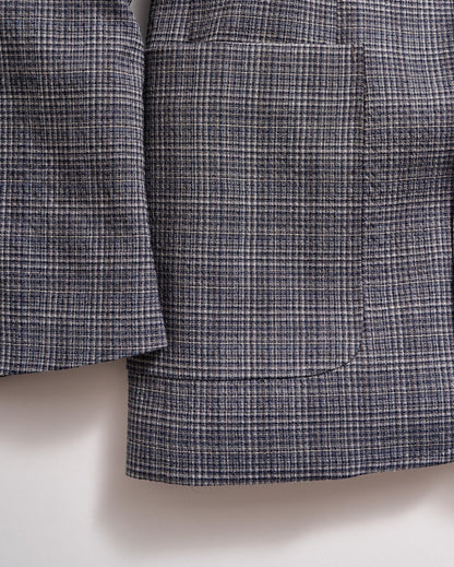 Micro-Plaid Walton Jacket Blue Multi Billy Reid