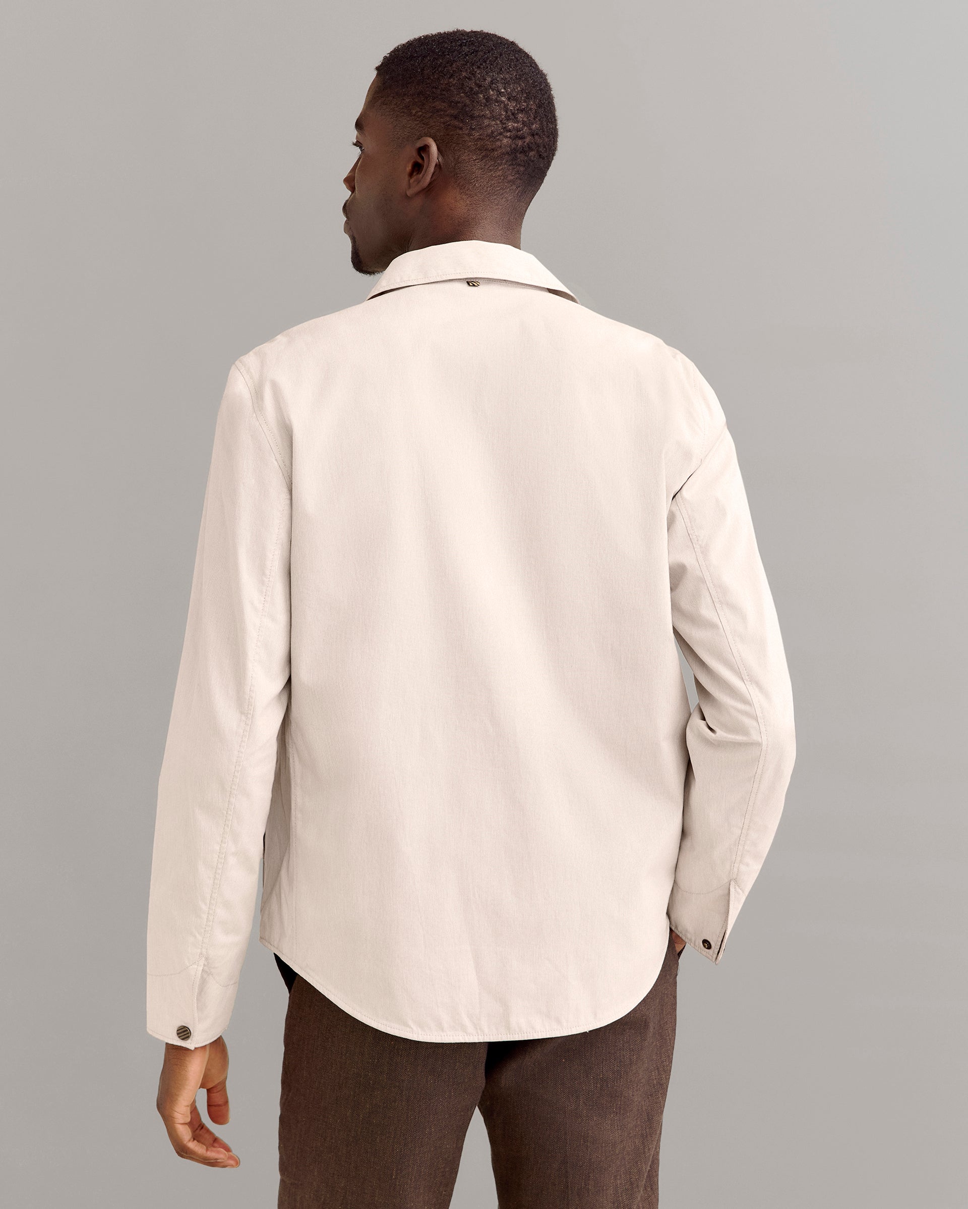 Pincord Roy Shirt Jacket Khaki/Tinted White Billy Reid