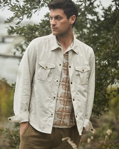Pincord Roy Shirt Jacket Khaki/Tinted White Billy Reid