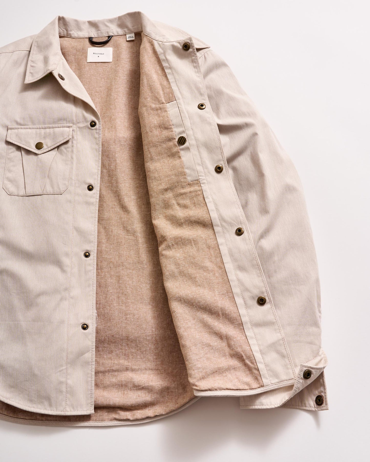 Pincord Roy Shirt Jacket Khaki/Tinted White Billy Reid
