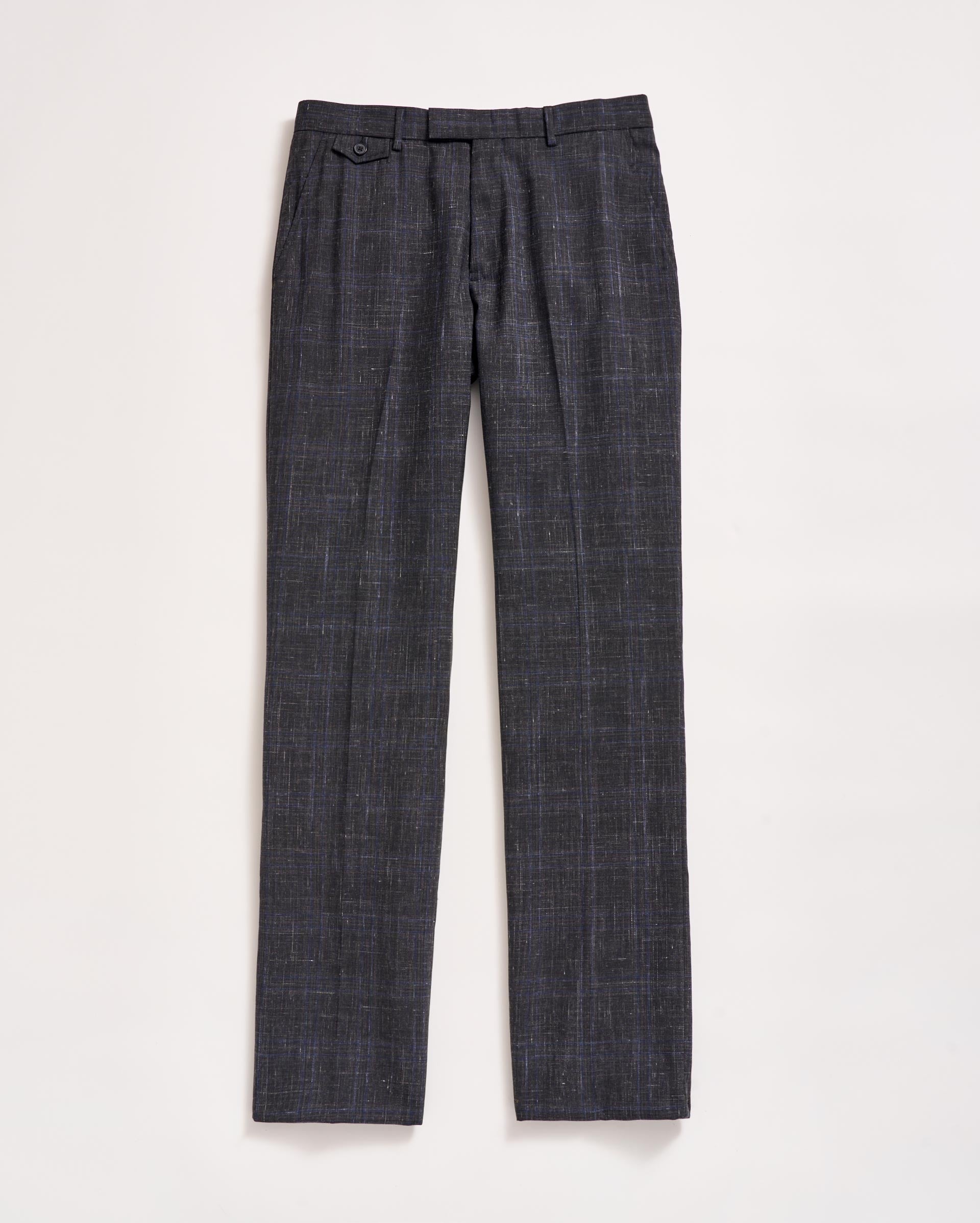 Crosshatch Flat Front Trouser Asphalt Billy Reid