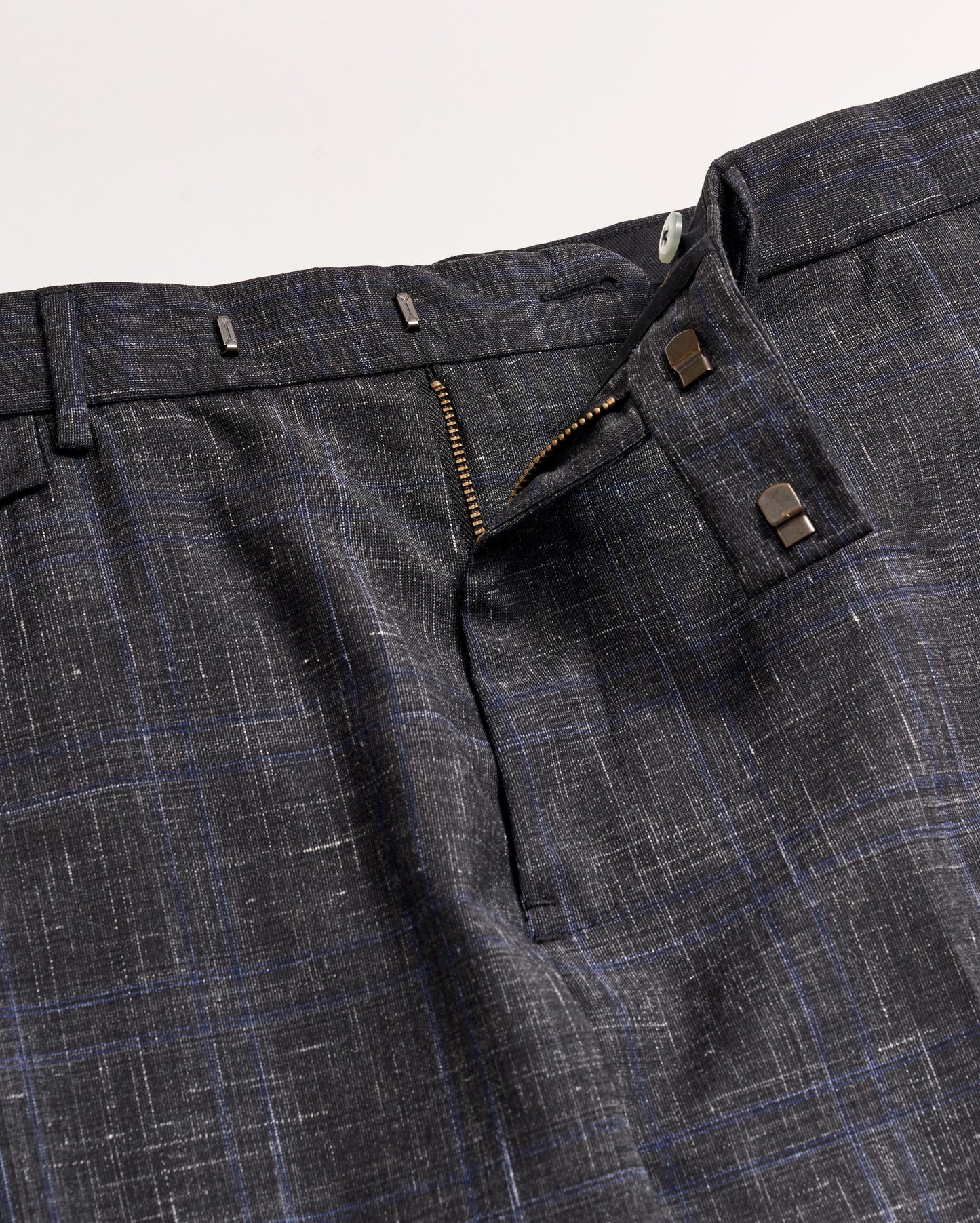 Crosshatch Flat Front Trouser Asphalt Billy Reid