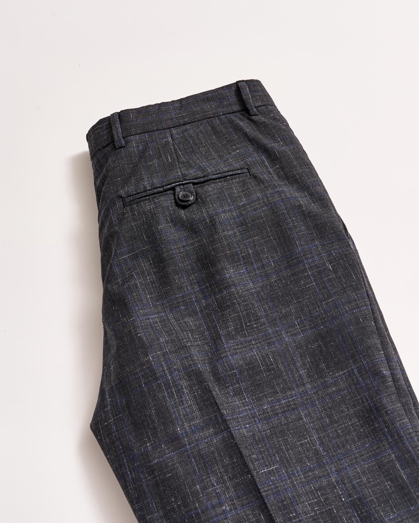 Crosshatch Flat Front Trouser Asphalt Billy Reid