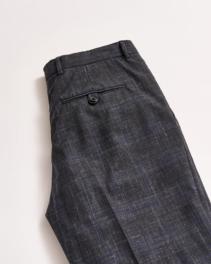 Crosshatch Flat Front Trouser Asphalt Billy Reid
