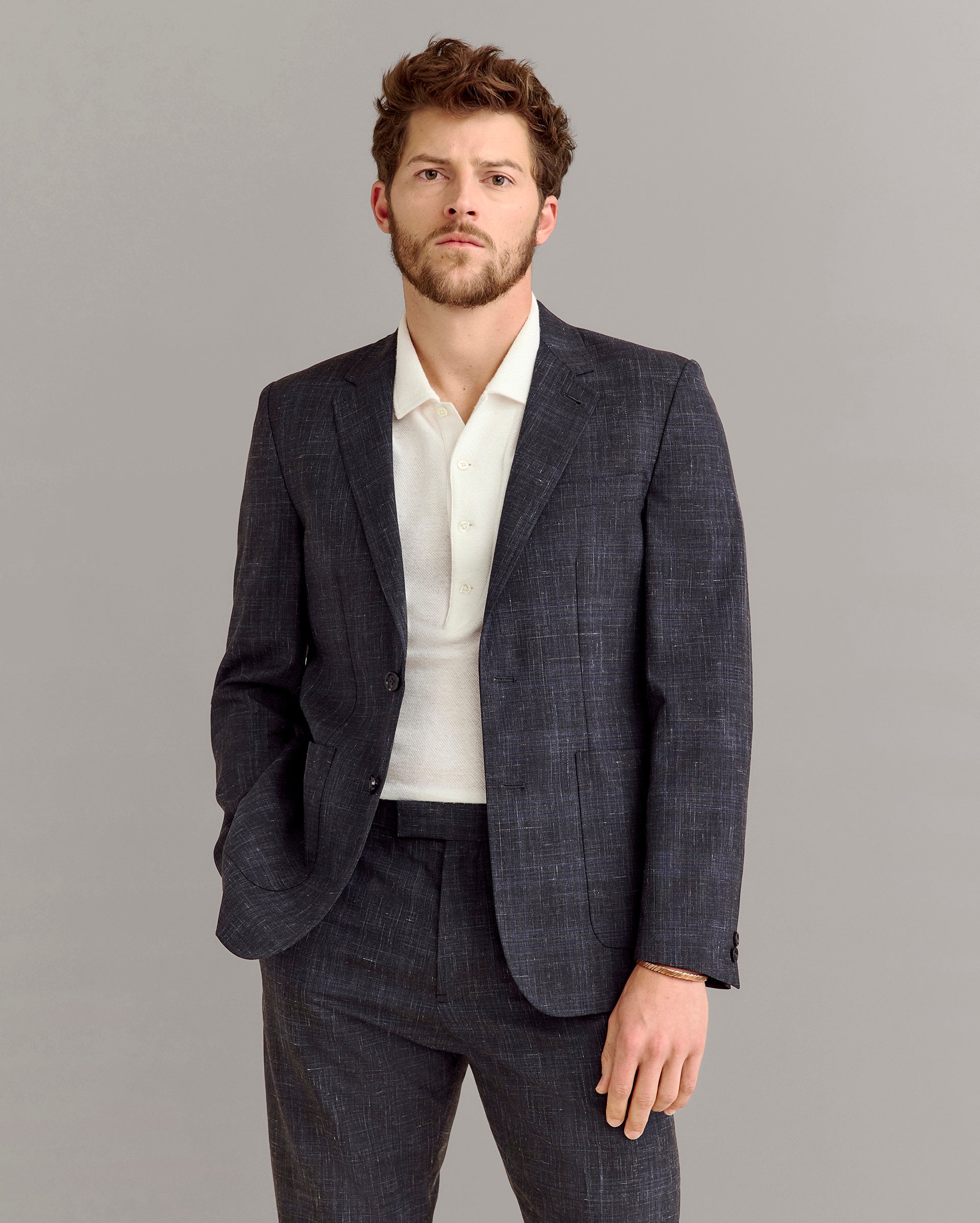 Crosshatch Walton Jacket Asphalt Billy Reid