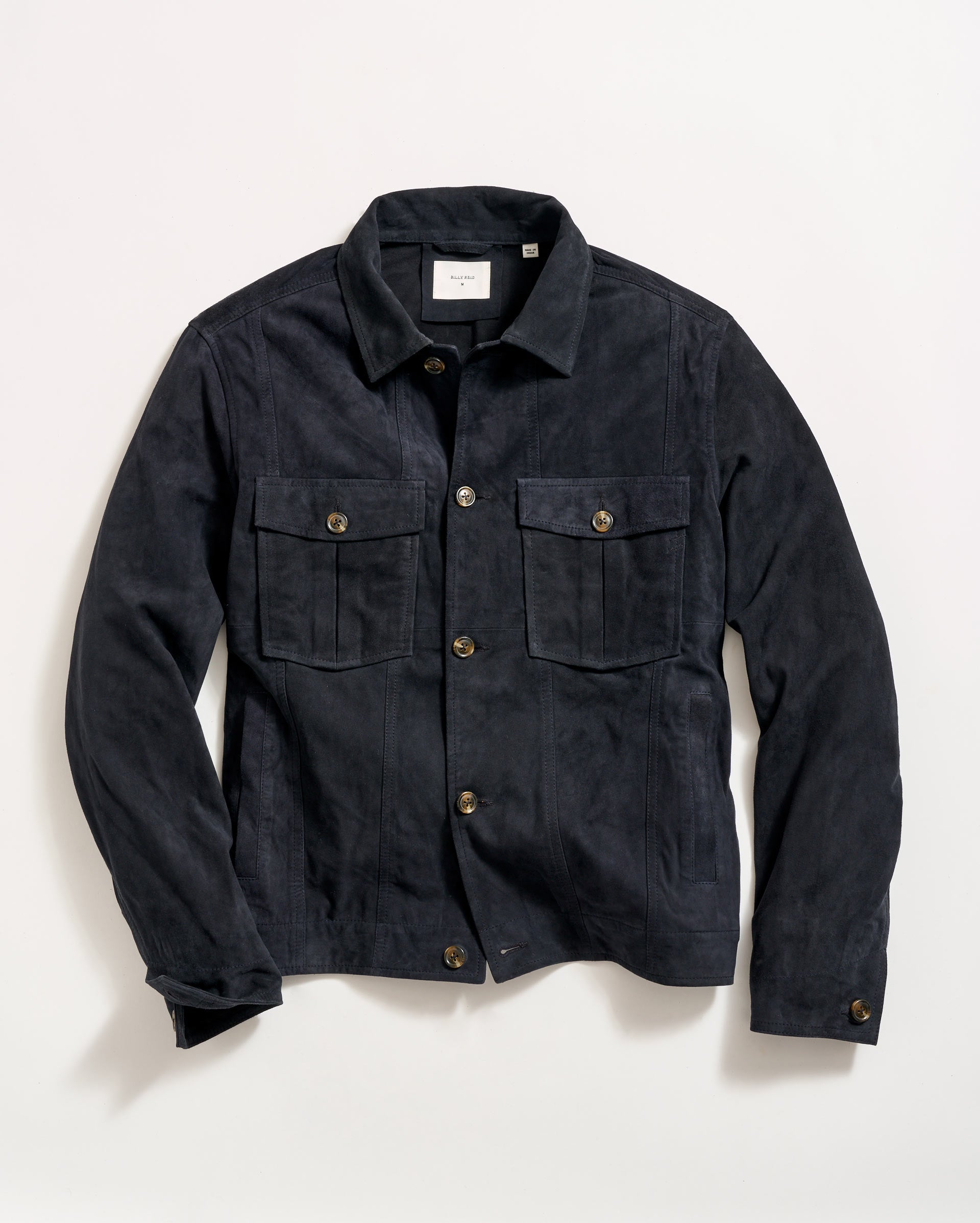 Suede Walt Jacket Navy Billy Reid