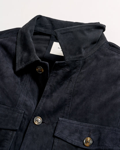 Suede Walt Jacket Navy Billy Reid